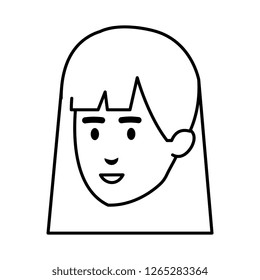 young woman head character