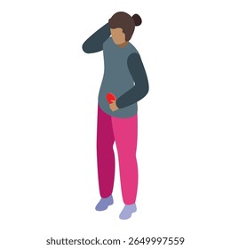 Young woman holding a red menstrual cup, a modern and sustainable feminine hygiene product