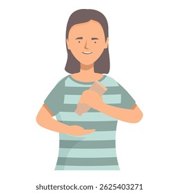 Young woman is holding a sunscreen bottle, emphasizing the importance of sun protection for healthy skin