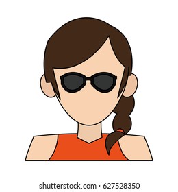 young woman icon image 
