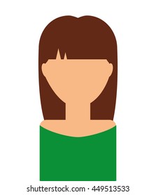 young woman isolated icon design, vector illustration  graphic 