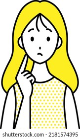 A young woman looking troubled