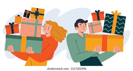 9,657 Cartoon woman holding present Images, Stock Photos & Vectors ...