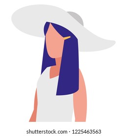 young woman modeling character