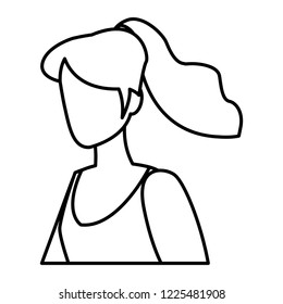 young woman modeling character