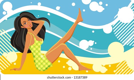Young woman on the beach