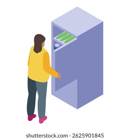 Young woman is opening the refrigerator door, looking for something to eat