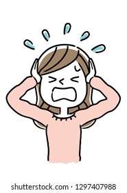 Young woman: Panic
