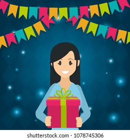 Young woman in party