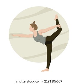 Young woman performing yoga exercises