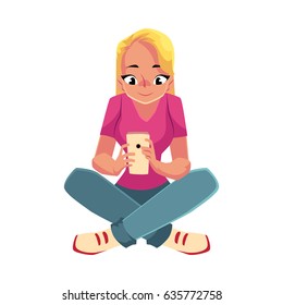 156,236 Girl sitting using phone Images, Stock Photos & Vectors ...