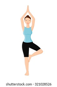 Young woman practicing yoga