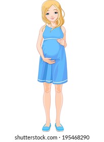 Young woman is prepared for maternity. 