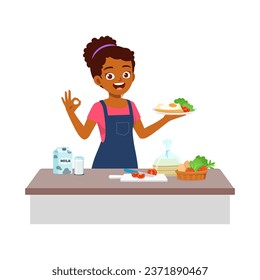 young woman preparing food for breakfast