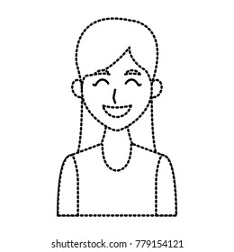 Young woman profile cartoon