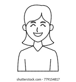 Young woman profile cartoon