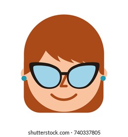 young woman profile happy character image