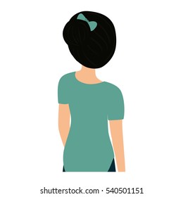 Young woman profile icon vector illustration graphic design