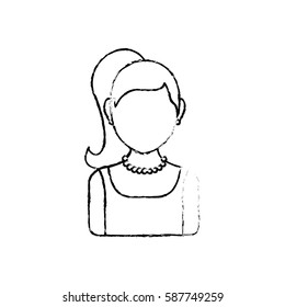 Young woman profile icon vector illustration graphic design