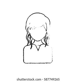 Young woman profile icon vector illustration graphic design