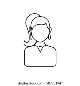 Young woman profile icon vector illustration graphic design