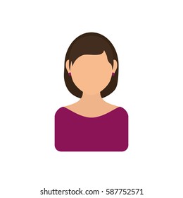 Young woman profile icon vector illustration graphic design