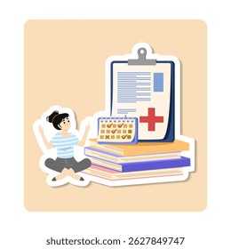 Jovem promove um estilo de vida saudável agendando exames médicos regulares
