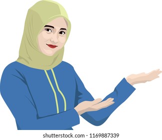 hijab cartoon girl pic