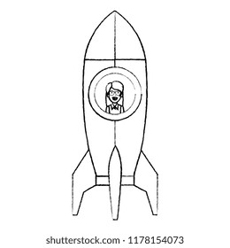 young woman in rocket startup