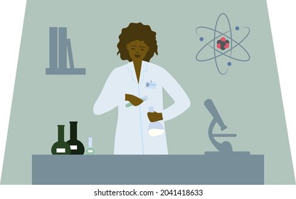 young scientist clipart in black
