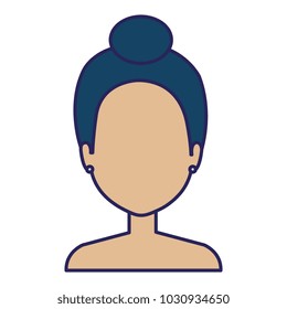 young woman shirtless character