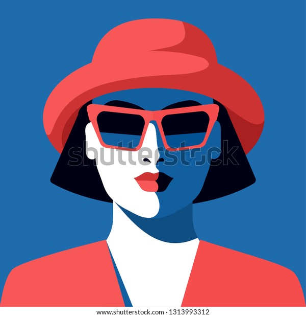 Young Woman Short Hair Wearing Jacket Stock Vector Royalty Free