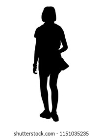Young Woman Silhouette Vector Person Concept Stock Vector (Royalty Free ...