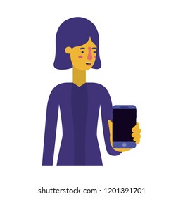 young woman with smartphone