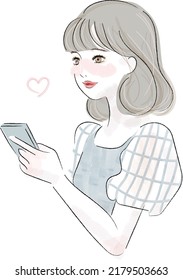 Young woman with a smartphone