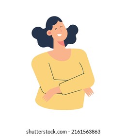 young woman standing avatar character