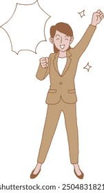 Young woman in a suit 3