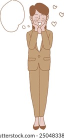 Young woman in a suit 7