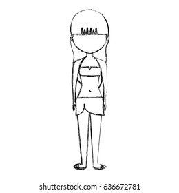 young woman with summer clothes