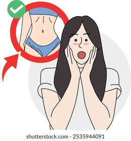 Young Woman Surprised by Weight Loss Results