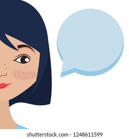 Young woman talking