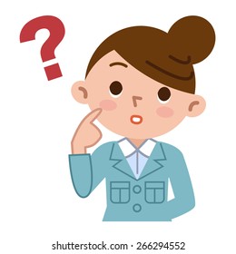 Young woman is thinking