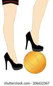 A young woman torn between sport and fashion 