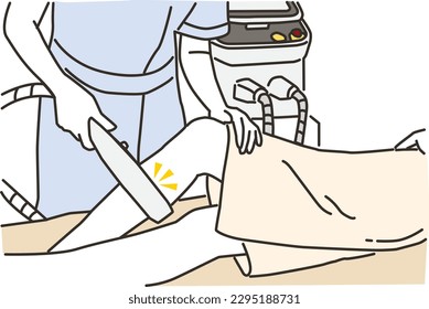 Young woman undergoing hair removal treatment
