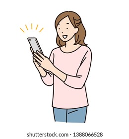 Young woman using a smartphone