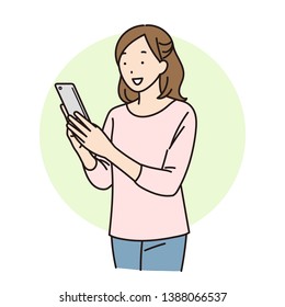 Young woman using a smartphone