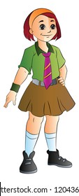 Young Woman, vector illustration