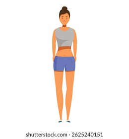 Young woman wearing sportswear feeling sad after a workout session