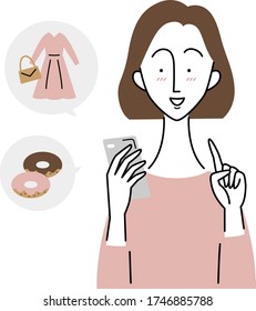 a young woman who enjoys online shopping