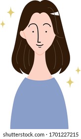 young woman who has beautiful hair
